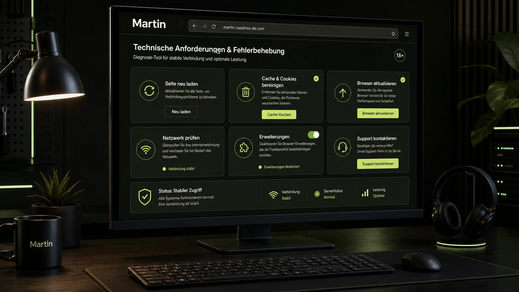 Technische Anforderungen und Fehlerbehebung